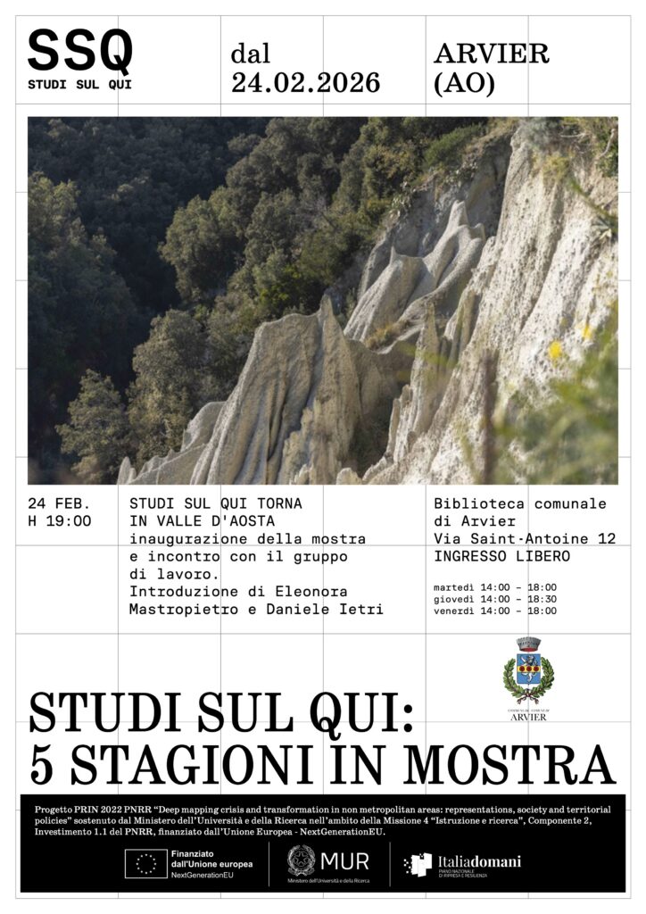 Inaugura l’installazione di Studi sul Qui
