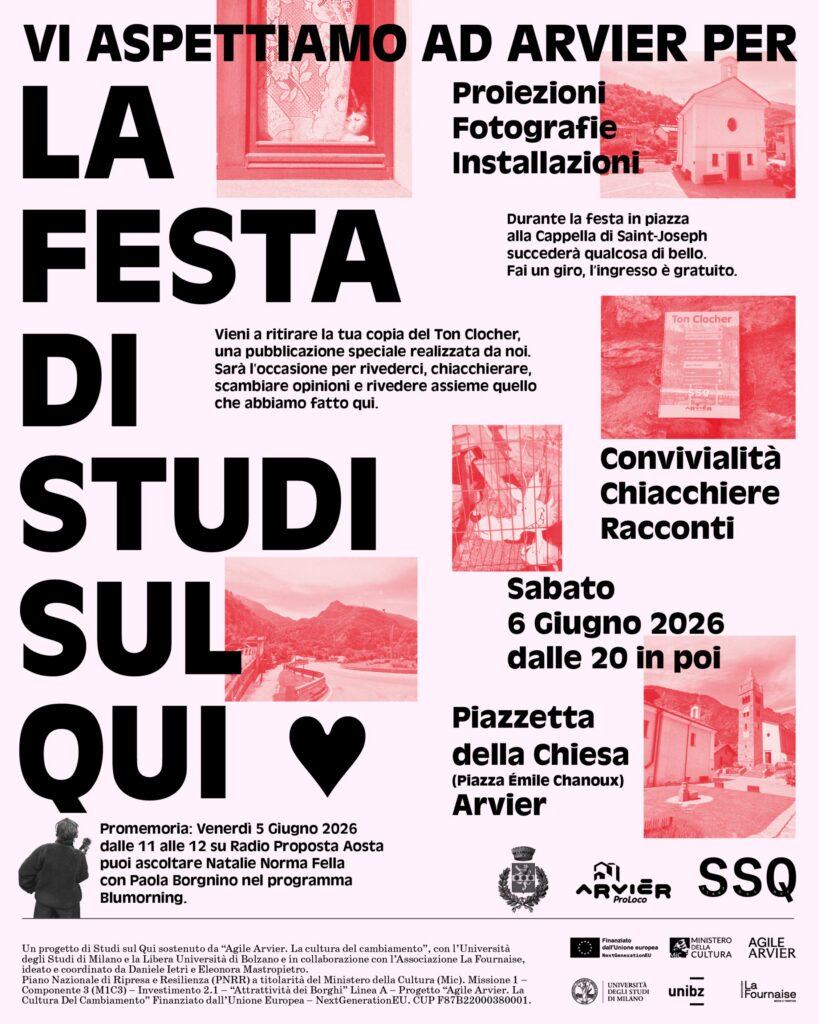 Studi sul Qui in festa in piazza a Arvier